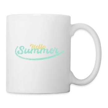 Hello Summer summer beach holiday gift - Mug - white - Right