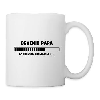 Papa en cours de chargement Veuillez attendre - Mug blanc - blanc - Droite