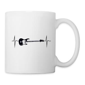 mon cœur bat pour la basse - Mug blanc - blanc - Droite