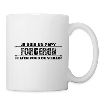 je suis un papy forgeron cadeau pour mon papy. - Mug blanc - blanc - Droite