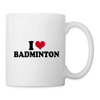 I Love Badminton - Mug - white - Right