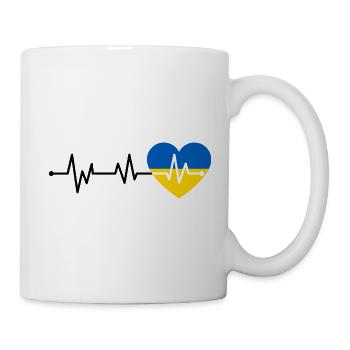 Heartbeat Ukraine - Tasse - Weiß - Rechts
