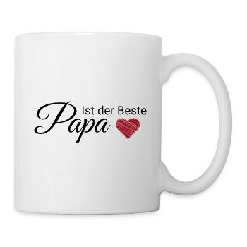 Papa ist der Beste - Tasse - Weiß - Rechts