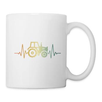 Heartbeat Tractor Trekker Pulse ECG - Mug - white - Right