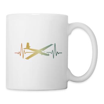 Heartbeat Glider ECG Pulse Gliding - Mug blanc - blanc - Droite