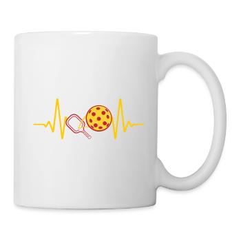 Pickleball Heartbeat Paddleball | Couleurs changeantes - Mug blanc - blanc - Droite