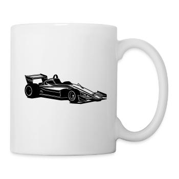 Voiture de course - Mug blanc - blanc - Droite