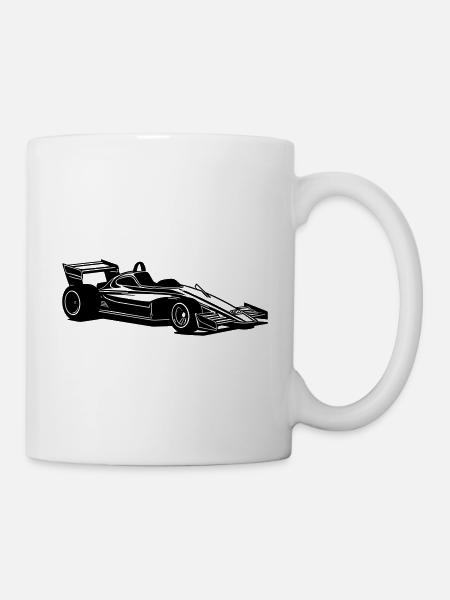 Rennwagen - Tasse - Weiß