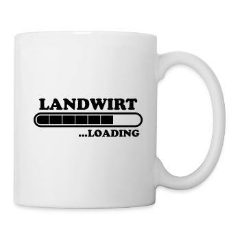 Landwirt Spruch Traktor Lustiges Landwirt Geschenk - Tasse - Weiß - Rechts