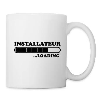 Installateur Spruch Heizung Installateur Geschenk - Tasse - Weiß - Rechts