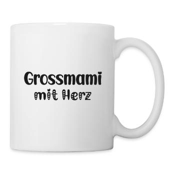 Grossmami mit Herz Oma Schweiz Grosi Schweizer Oma - Tasse - Weiß - Rechts
