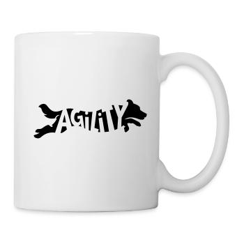 Agility Border Collie SVG Farbe wählbar - Tasse - Weiß - Rechts