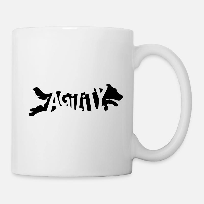 Agility Border Collie SVG Farbe wählbar - Tasse - Weiß