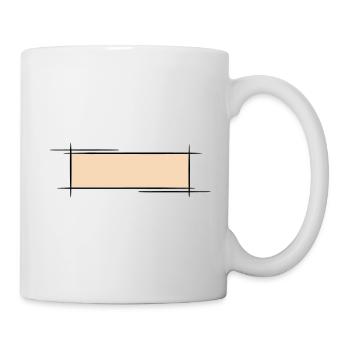 Cadre décoratif. Modèle de bannière / badge nominatif. - Mug blanc - blanc - Droite