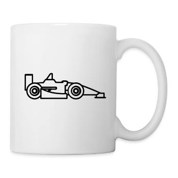 F1-Rennwagen - Tasse - Weiß - Rechts