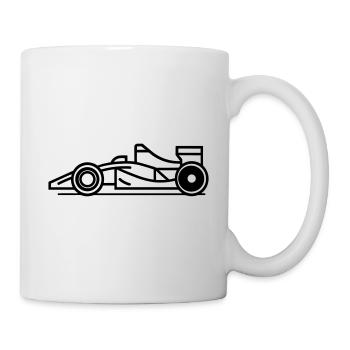 F1-Rennwagen - Tasse - Weiß - Rechts