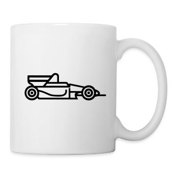F1-Rennwagen - Tasse - Weiß - Rechts