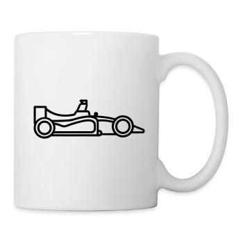 voiture de course - Mug blanc - blanc - Droite