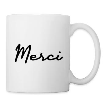 MERCI. MAÎTRESSE. MAÎTRE. MERCI MAÎTRESSE - Mug blanc - blanc - Droite