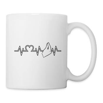 Italien Italiener Herzschlag Vaffanculo - Tasse - Weiß - Rechts