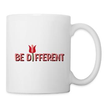 Be Different Tulpen & Positive Affirmationen - Tasse - Weiß - Rechts