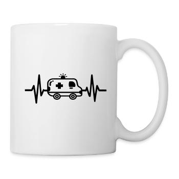 Sanitäter Herzschlag - Tasse - Weiß - Rechts