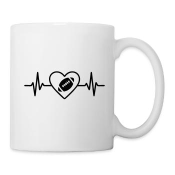 Rugby Heart for the game - Mug - white - Right