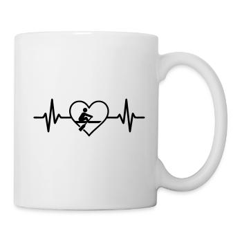 Rowing Rower Heart - Mug - white - Right