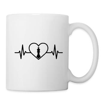 Chess Game Strategy Heart - Mug - white - Right