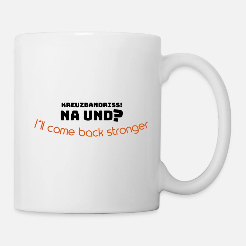 Blessure de cadeau de récupération ligament croisé au genou fissure - Mug blanc - blanc