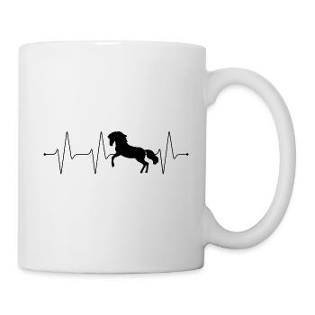 My heart beats for horses and ponies - gift - Mug - white - Right