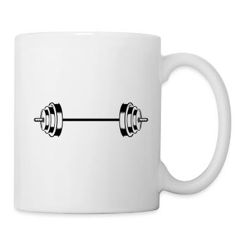 hantel icon gewichte symbol langhantel - Tasse - Weiß - Rechts