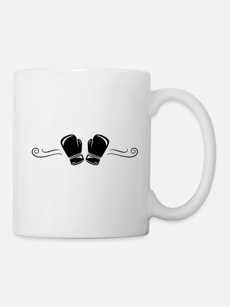 boxhandschuhe symbol boxen - Tasse - Weiß