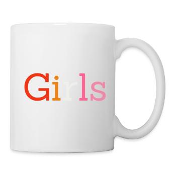 Girls lesbian pride colors - Mug - white - Right
