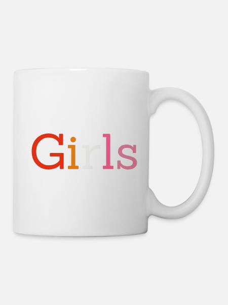 Girls lesbian pride colors - Tasse - Weiß
