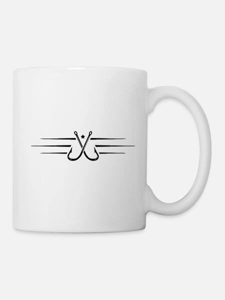 angelhaken symbol linie - Tasse - Weiß