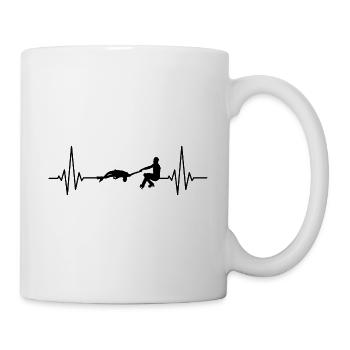 Eiskunstlauf Schlittschuhlauf Eis Figuren Tanz - Tasse - Weiß - Rechts