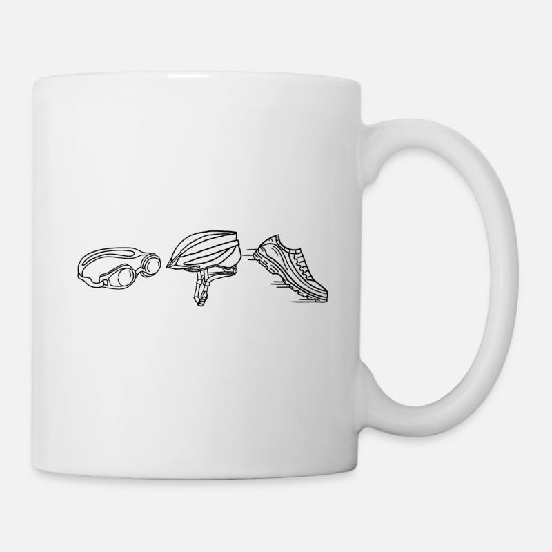 Triathlon Ausrüstung - Tasse - Weiß