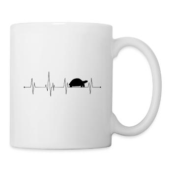 Battement de cœur de tortue - Mug blanc - blanc - Droite