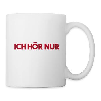 Ich Höre Nur MIMIMIMI T-Shirt I Gift Funny Saying - Tasse - Weiß - Rechts