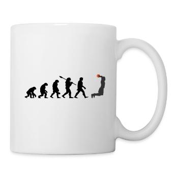 Évolution du basketball - Mug blanc - blanc - Droite