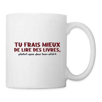 Lire des livres - Mug blanc - blanc - Droite