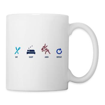 Japanischer Kampfsport Judo - Tasse - Weiß - Rechts