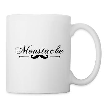 moustache, Idée cadeau d'élégance. - Mug blanc - blanc - Droite