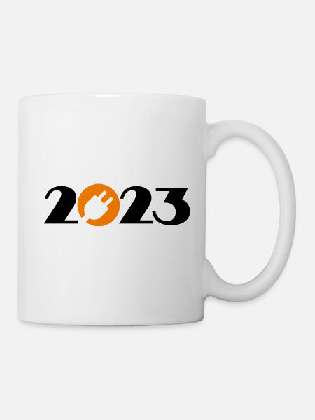Elektriker 2023, Elektroniker 2023 - Tasse - Weiß