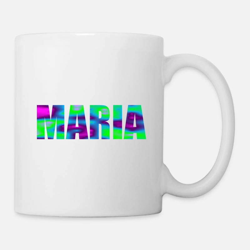 First name Maria in colorful capital letters - Mug - white