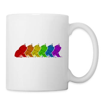 Frosch "pride lgbt Frösche" buntes Froschkonzert - Tasse - Weiß - Rechts