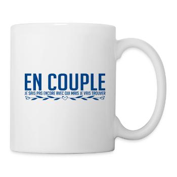 en couple et célibataire drôle humour couple - Mug blanc - blanc - Droite