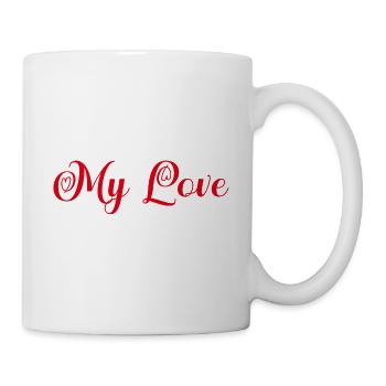 My love - Mon amour - Valentine's Day gift. - Mug - white - Right