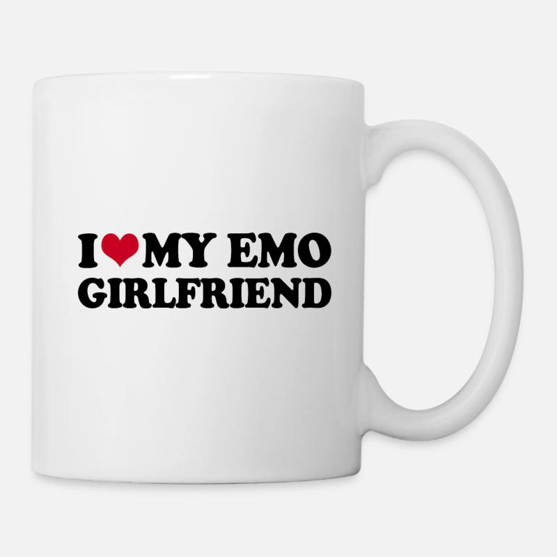 I Love My Emo Girlfriend - Tasse - Weiß